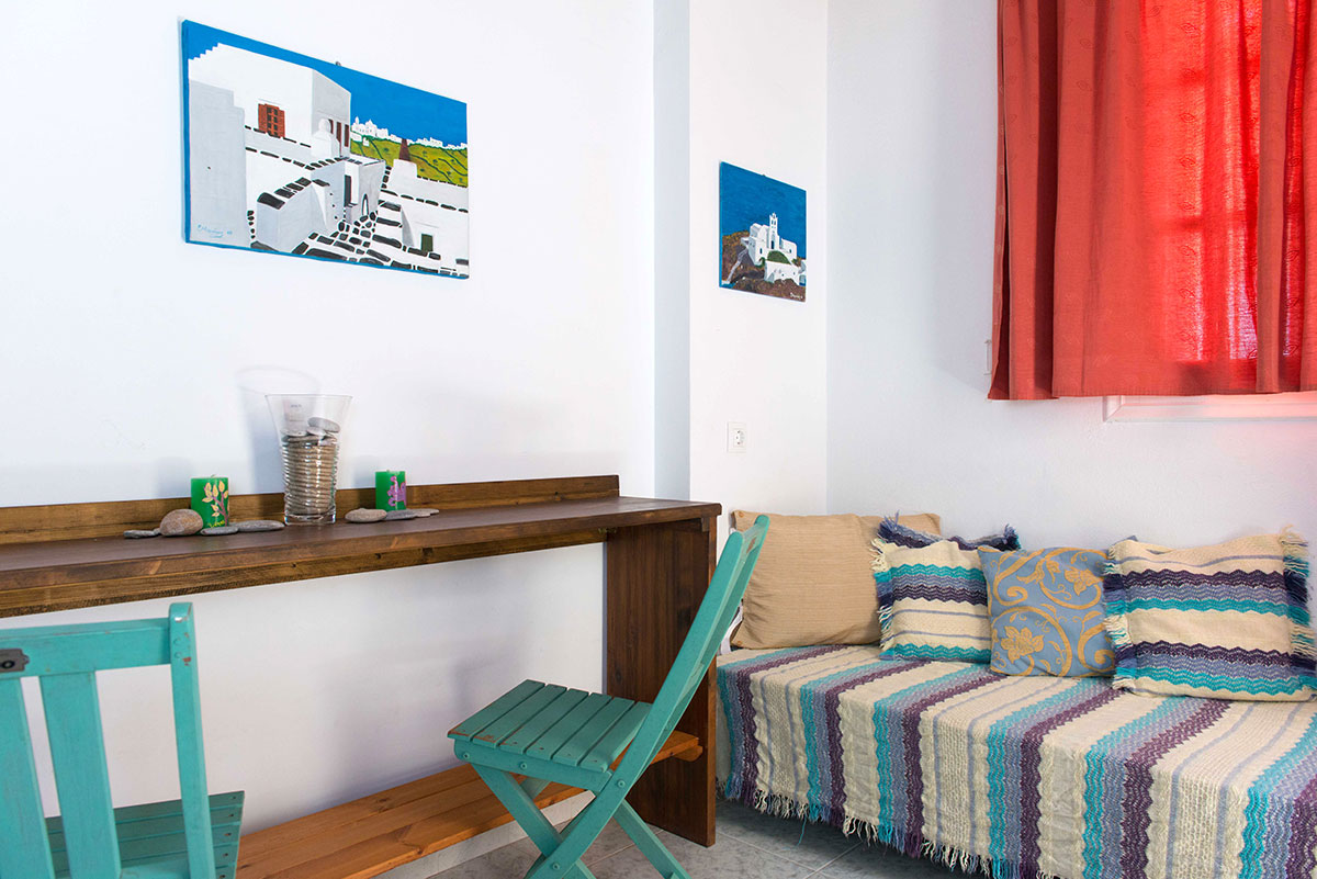 The ground floor studio, at Eugenia accommodation