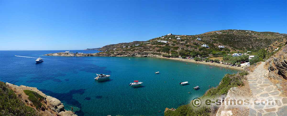 Stranden Apokofto på Sifnos