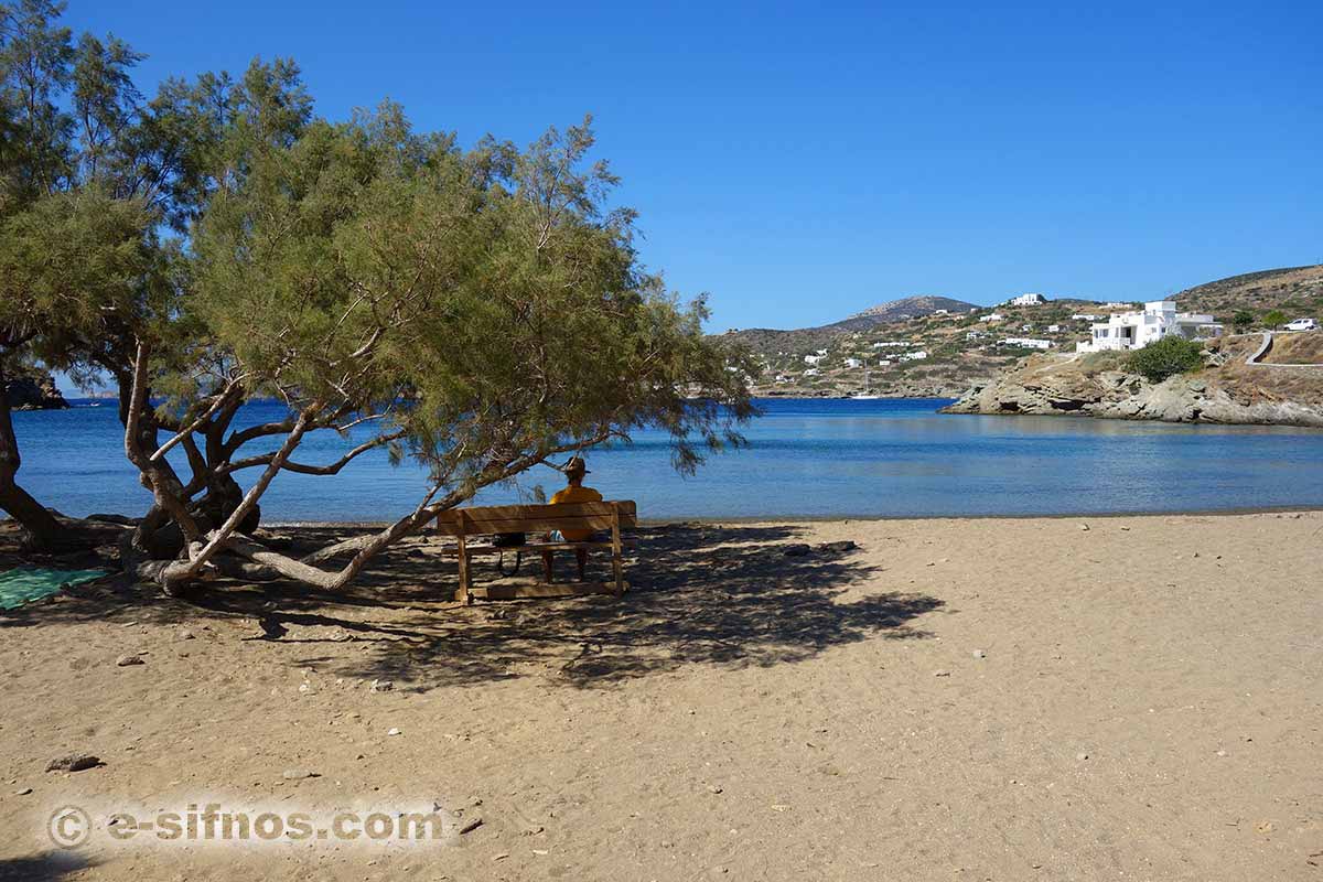 Stranden Fassolou i Faros
