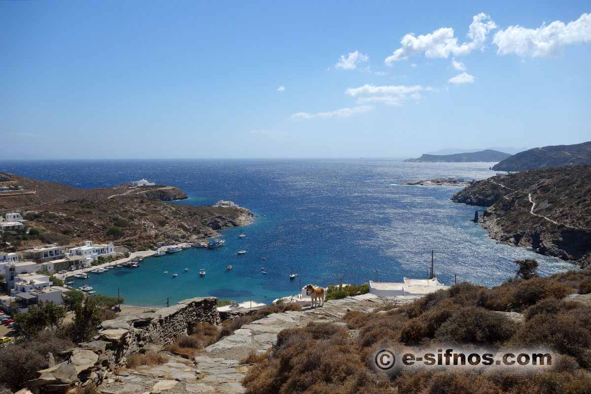 Byn Faros från stigen Kastro–Faros