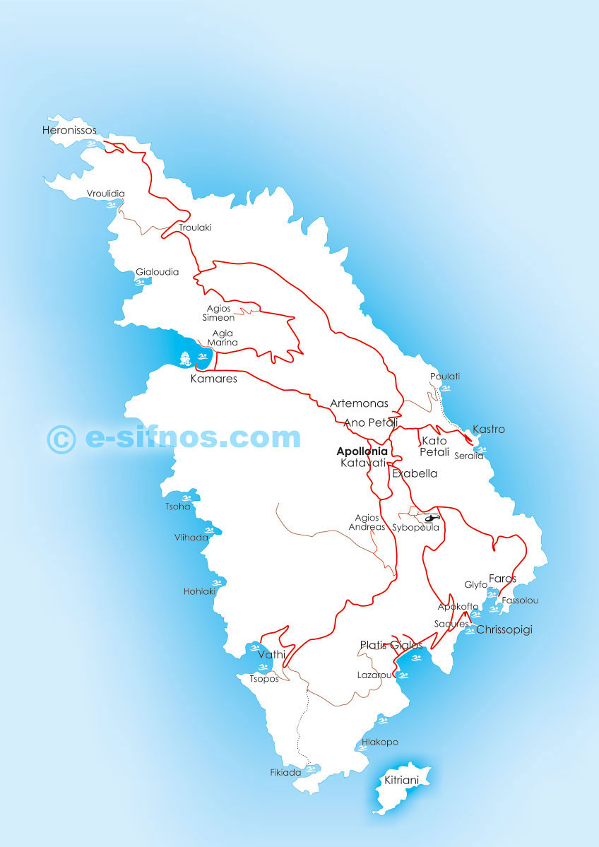 Karta över Sifnos