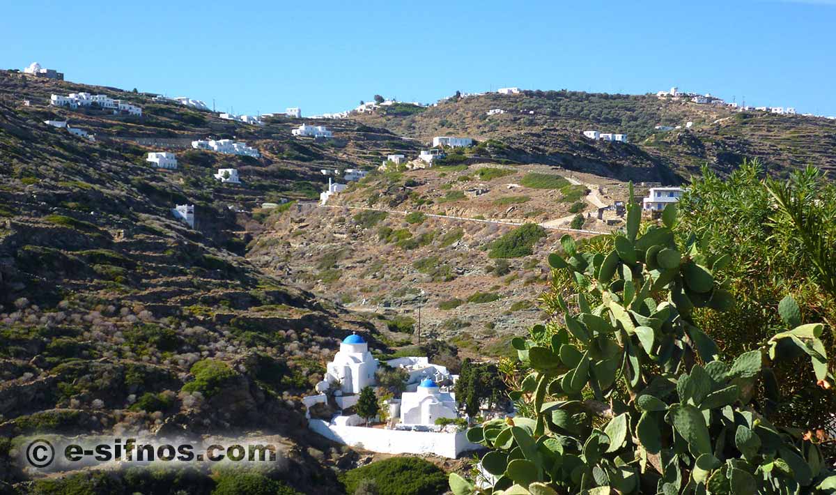 Kapellen på kyrkogården i Kastro på Sifnos